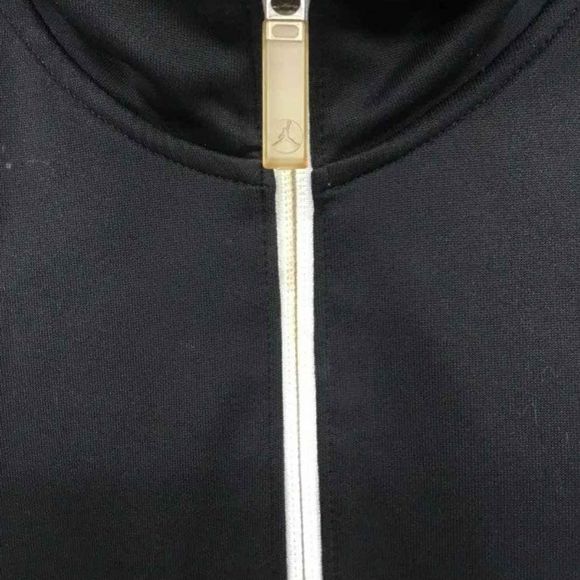 Jordan Nike Mens Black Long Sleeve Mock Neck Full-Zip Track Sweat Jacket Coat L - Picture 7 of 9